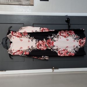 Cold shoulder Floral print dress